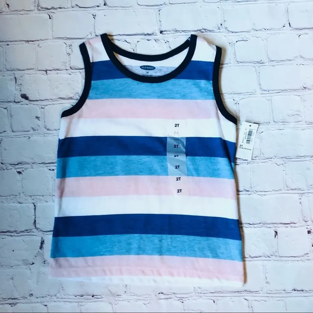 Old Navy Baby Sleeveless Striped Tank Sz 2T